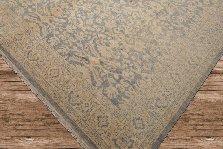 Celeste Rugs  Traditional Oushak Wool 9'11''x13'10" Aqua  Oriental Hand Knotted Area Rug