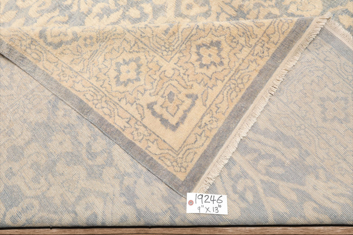 Celeste Rugs  Traditional Oushak Wool 9'11''x13'10" Aqua  Oriental Hand Knotted Area Rug