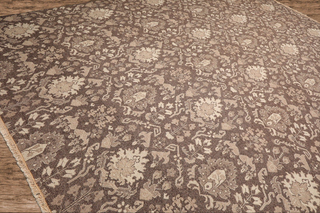 Celeste Rugs  10'1''x13'10" Brown Transitional Nourison Nourmak Soumak Reversible  Hand Knotted Wool Oriental Area Rug