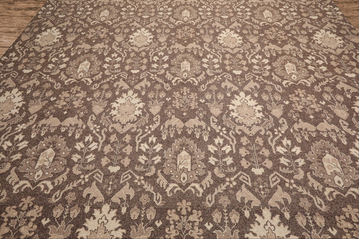 Celeste Rugs  10'1''x13'10" Brown Transitional Nourison Nourmak Soumak Reversible  Hand Knotted Wool Oriental Area Rug