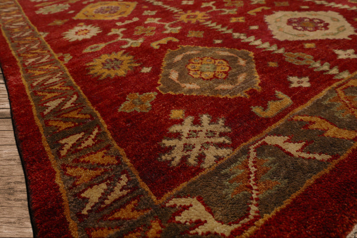 Celeste Rugs  Traditional Agra Wool Oriental Hand Knotted  9'7''x13'3" Rusty Red Area Rug