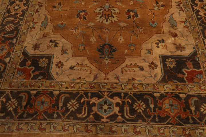 Celeste Rugs  Traditional Serapi 9'7''x13'7" Caramel Hand Knotted Wool Oriental Area Rug