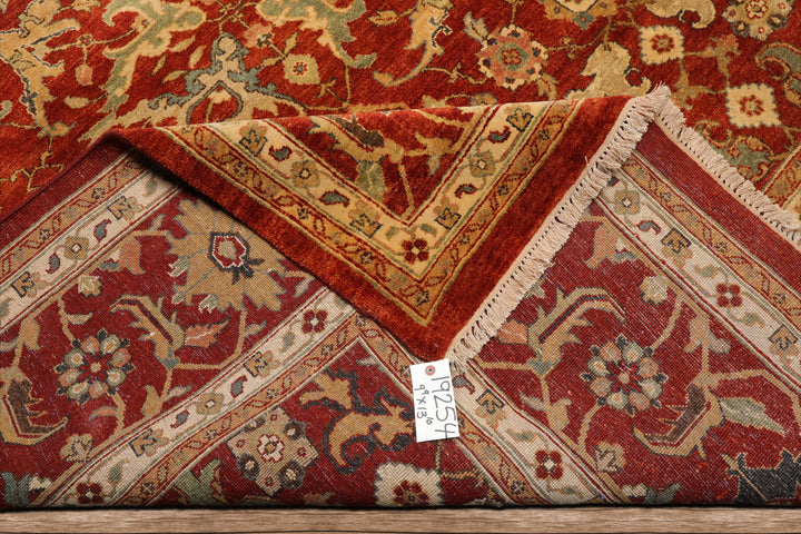 Celeste Rugs  9'9''x13'10" Rust Traditional Bidjaar Wool  Hand Knotted Oriental Area Rug