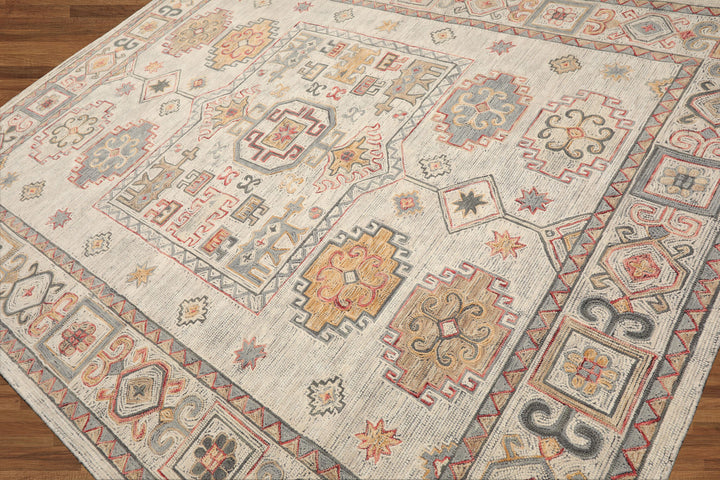 Celeste Rugs LoomBloom Geometric 2'x3' Beige Hand Tufted Transitional Wool Oriental Area Rug