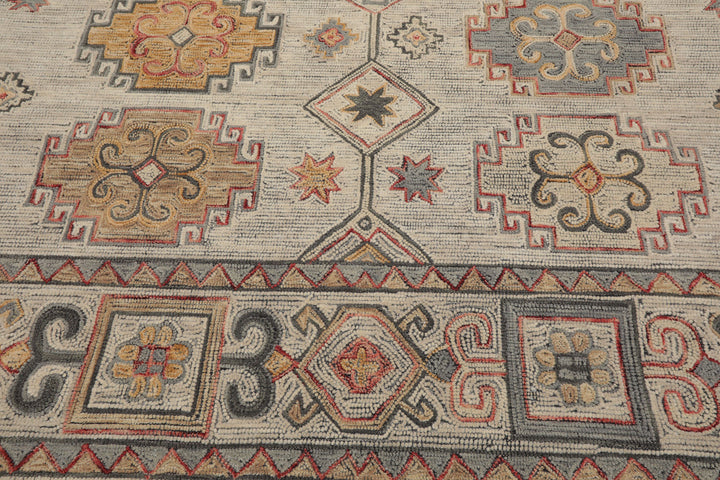 Celeste Rugs LoomBloom Geometric 2'x3' Beige Hand Tufted Transitional Wool Oriental Area Rug
