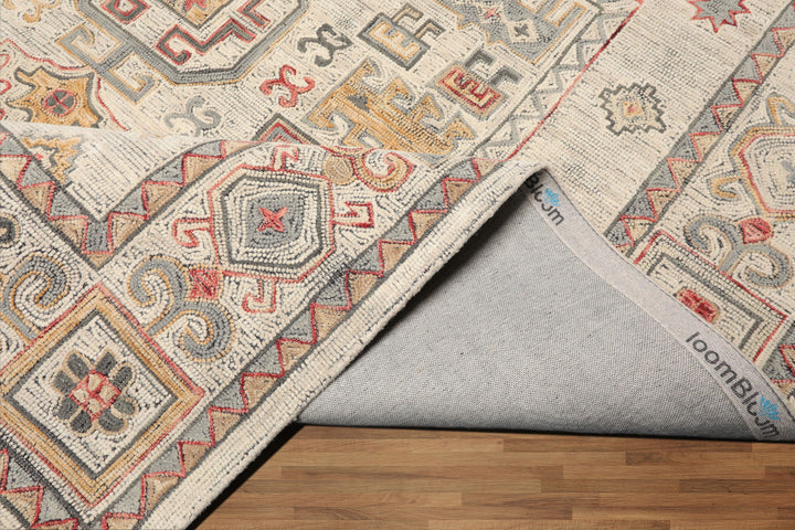 Celeste Rugs LoomBloom Geometric 2'x3' Beige Hand Tufted Transitional Wool Oriental Area Rug