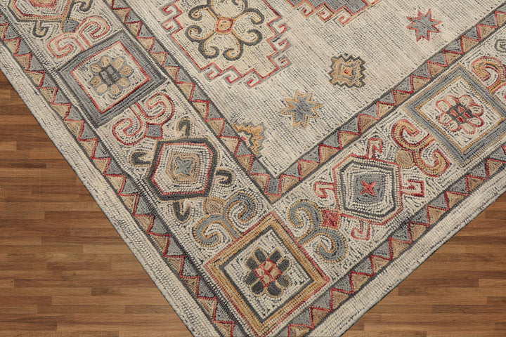 Celeste Rugs LoomBloom Geometric 2'x3' Beige Hand Tufted Transitional Wool Oriental Area Rug