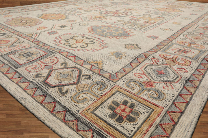 Celeste Rugs LoomBloom Geometric 2'x3' Beige Hand Tufted Transitional Wool Oriental Area Rug
