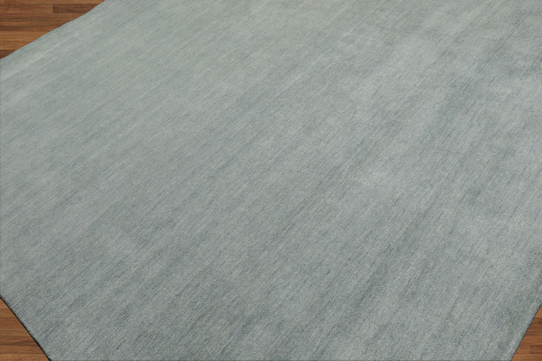 Celeste Rugs Hand Loomed Contemporary Solid Multi Sizes Slate Wool Oriental Area Rug