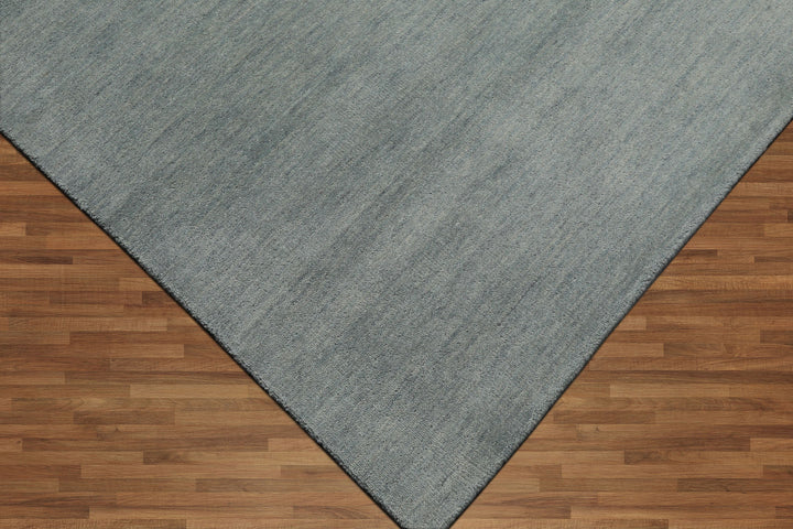 Celeste Rugs Hand Loomed Contemporary Solid Multi Sizes Slate Wool Oriental Area Rug