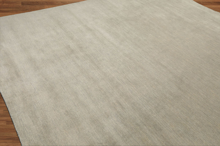 Celeste Rugs Hand Loomed Contemporary Solid Multi Sizes Gray Wool Oriental Area Rug