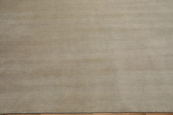 Celeste Rugs Hand Loomed Contemporary Solid Multi Sizes Gray-Beige Wool Oriental Area Rug