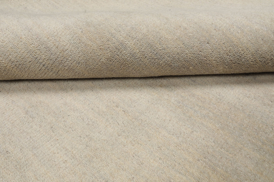 Celeste Rugs Hand Loomed Contemporary Solid Multi Sizes Gray-Beige Wool Oriental Area Rug
