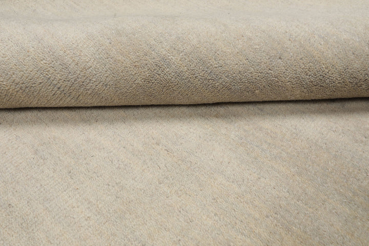 Celeste Rugs Hand Loomed Contemporary Solid Multi Sizes Gray-Beige Wool Oriental Area Rug