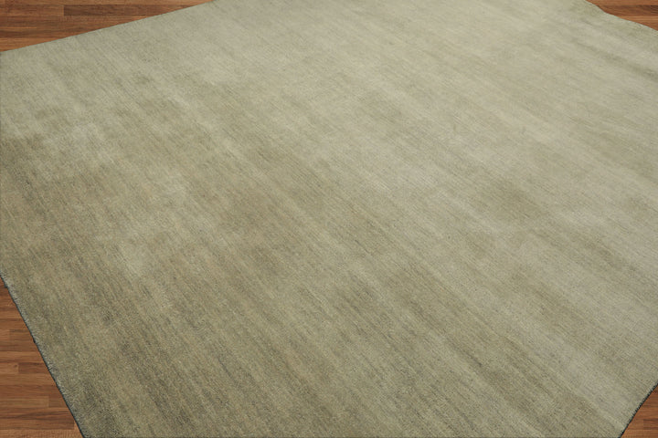 Celeste Rugs Hand Loomed Contemporary Solid Wool Multi Sizes Moss Oriental Area Rug
