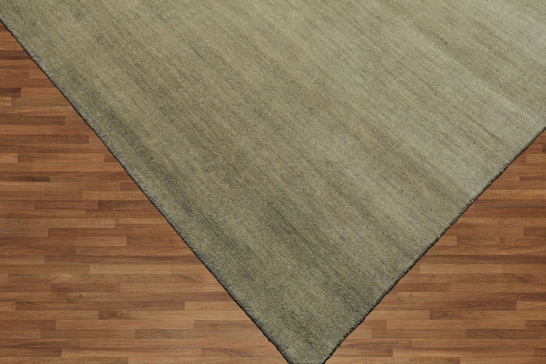 Celeste Rugs Hand Loomed Contemporary Solid Wool Multi Sizes Moss Oriental Area Rug