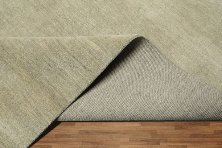 Celeste Rugs Hand Loomed Contemporary Solid Wool Multi Sizes Moss Oriental Area Rug