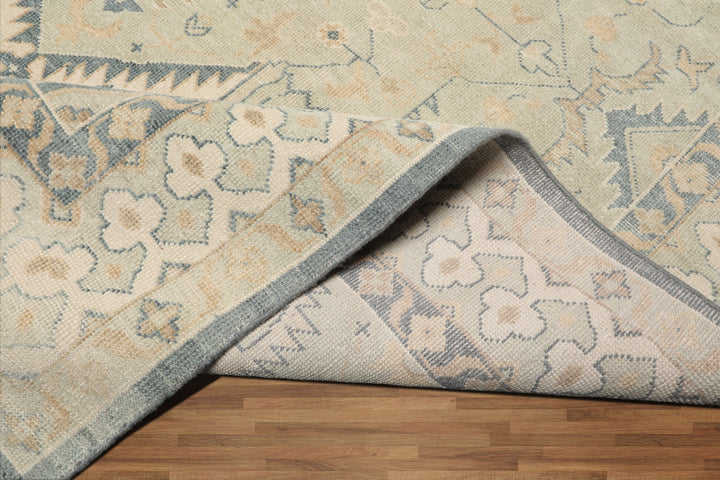 Celeste Rugs Hand Knotted Traditional Oushak Multi Sizes Mint Wool Oriental Area Rug