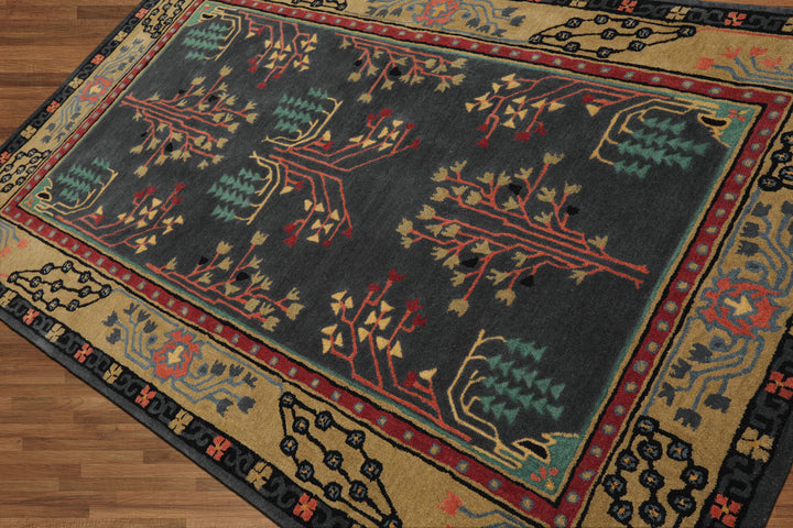 Celeste Rugs Wool Donegal Multi Sizes Graphite Hand Tufted Arts & Crafts/Mission Oriental Area Rug