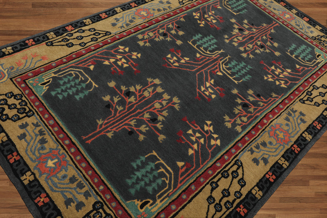 Celeste Rugs Wool Donegal Multi Sizes Graphite Hand Tufted Arts & Crafts/Mission Oriental Area Rug