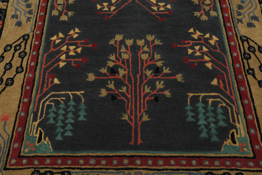 Celeste Rugs Wool Donegal Multi Sizes Graphite Hand Tufted Arts & Crafts/Mission Oriental Area Rug