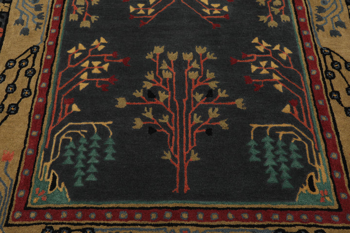 Celeste Rugs Wool Donegal Multi Sizes Graphite Hand Tufted Arts & Crafts/Mission Oriental Area Rug