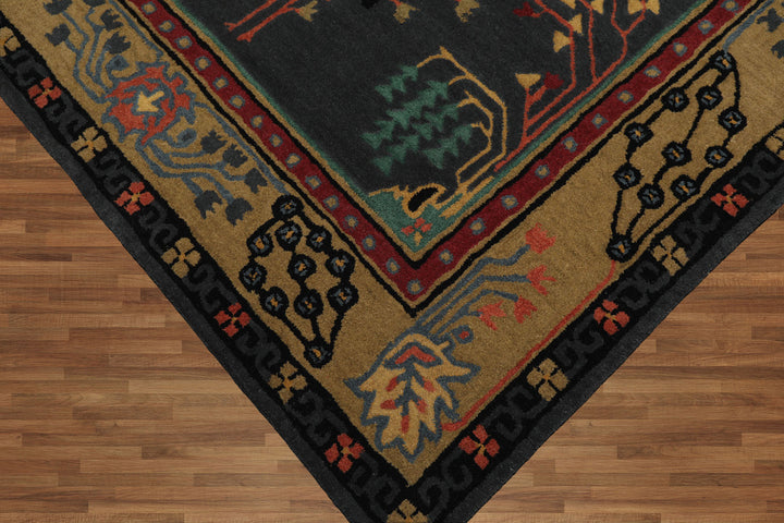 Celeste Rugs Wool Donegal Multi Sizes Graphite Hand Tufted Arts & Crafts/Mission Oriental Area Rug