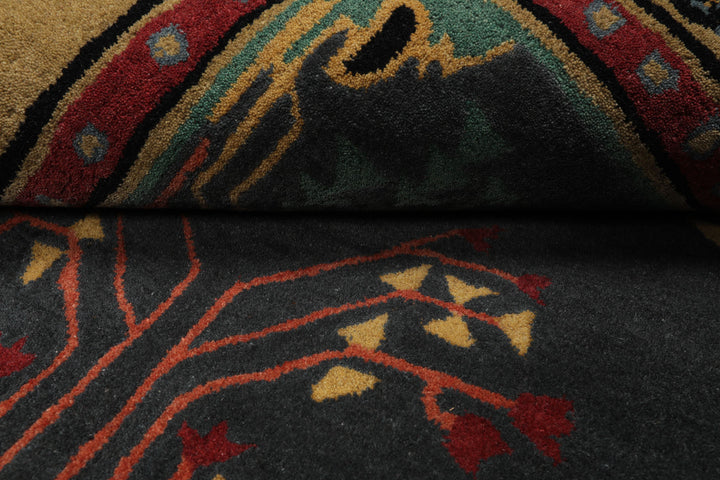 Celeste Rugs Wool Donegal Multi Sizes Graphite Hand Tufted Arts & Crafts/Mission Oriental Area Rug
