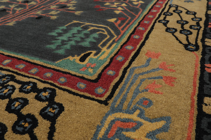 Celeste Rugs Wool Donegal Multi Sizes Graphite Hand Tufted Arts & Crafts/Mission Oriental Area Rug