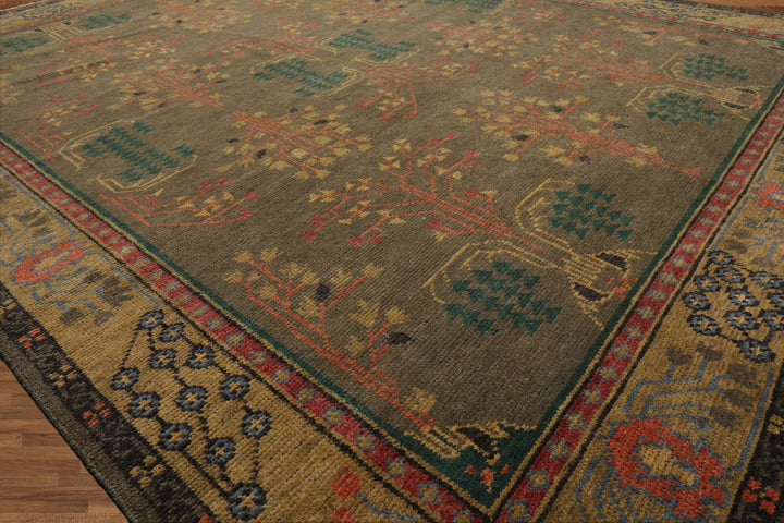 Celeste Rugs Multi Sizes Arts & Crafts/Mission Donegal Green Hand Knotted Wool Oriental Area Rug