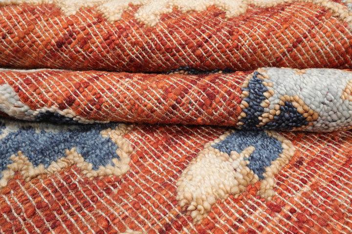 Celeste Rugs Hand Knotted Transitional Oushak Wool 8'x10' Rust Oriental Area Rug