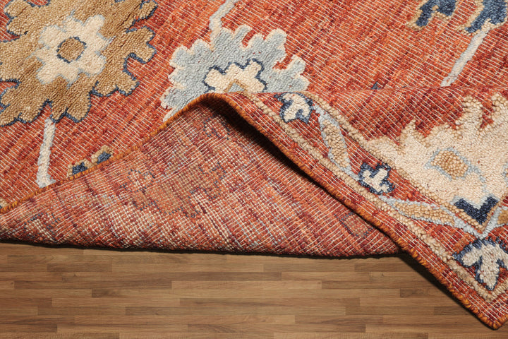 Celeste Rugs Hand Knotted Transitional Oushak Wool 8'x10' Rust Oriental Area Rug