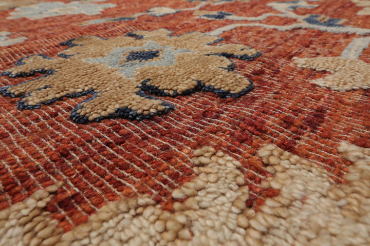 Celeste Rugs Hand Knotted Transitional Oushak Wool 8'x10' Rust Oriental Area Rug