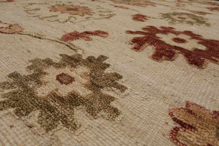 Celeste Rugs Hand Knotted Transitional Oushak 8'x10' Beige Wool Oriental Area Rug