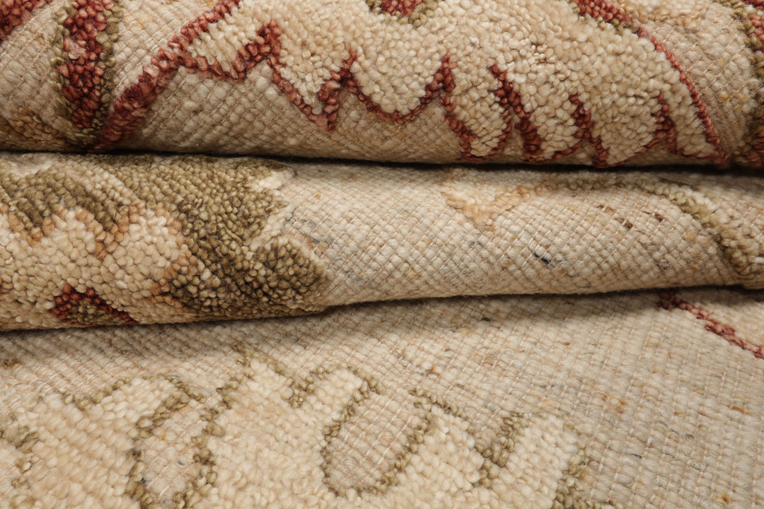 Celeste Rugs Hand Knotted Transitional Oushak 8'x10' Beige Wool Oriental Area Rug