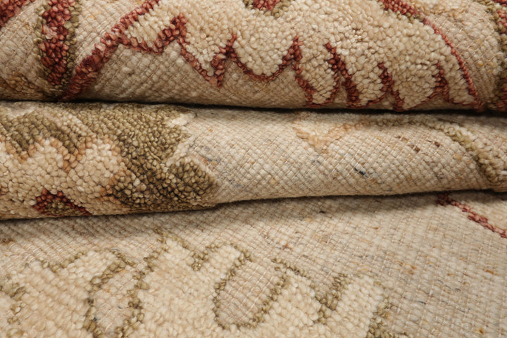 Celeste Rugs Hand Knotted Transitional Oushak 8'x10' Beige Wool Oriental Area Rug
