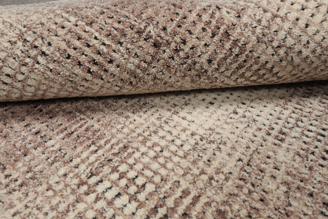 Celeste Rugs Multi Sizes Modern & Contemporary Plaid Ivory Hand Hooked Wool Oriental Area Rug