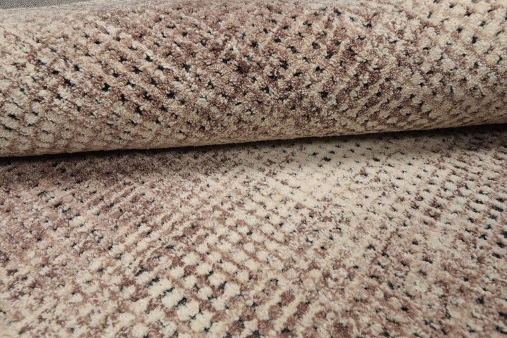 Celeste Rugs Multi Sizes Modern & Contemporary Plaid Ivory Hand Hooked Wool Oriental Area Rug