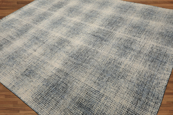 Celeste Rugs Hand Hooked Modern & Contemporary Multi Sizes Ivory Plaid Wool Oriental Area Rug