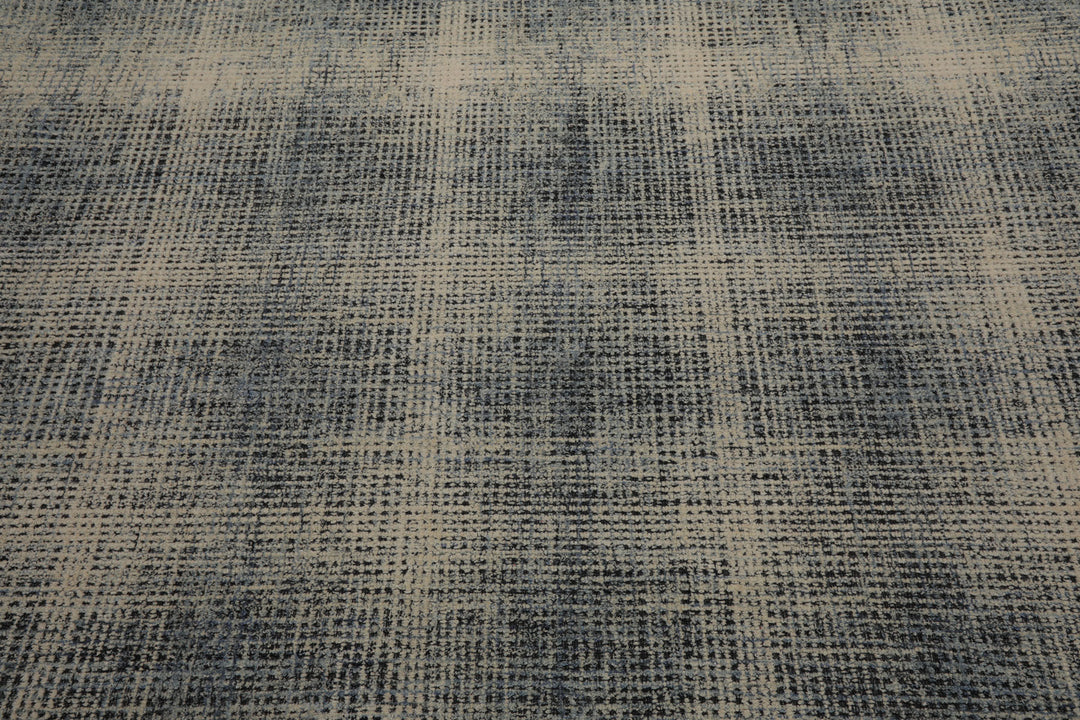 Celeste Rugs Hand Hooked Modern & Contemporary Multi Sizes Ivory Plaid Wool Oriental Area Rug
