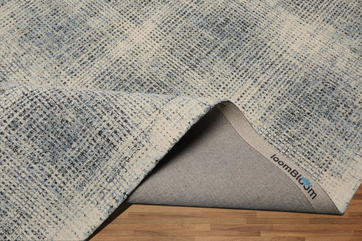 Celeste Rugs Hand Hooked Modern & Contemporary Multi Sizes Ivory Plaid Wool Oriental Area Rug
