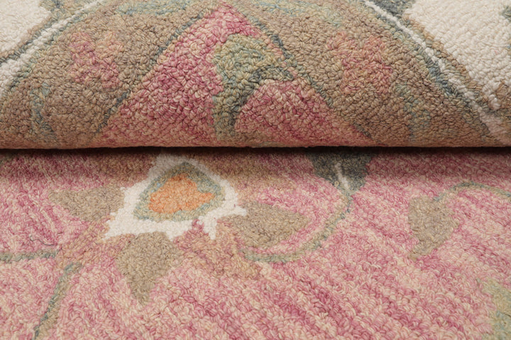 Celeste Rugs Multi Sizes Blush Hand Hooked Transitional Agra Wool Oriental Area Rug