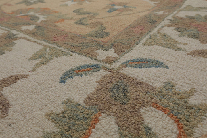 Celeste Rugs Multi Sizes Pale Peach Hand Hooked Transitional Agra Wool Oriental Area Rug