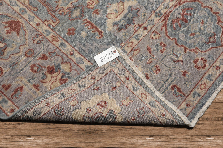 8x10 Hand Knotted 100% Wool Traditional Oriental Area Rug Slate Gray Color