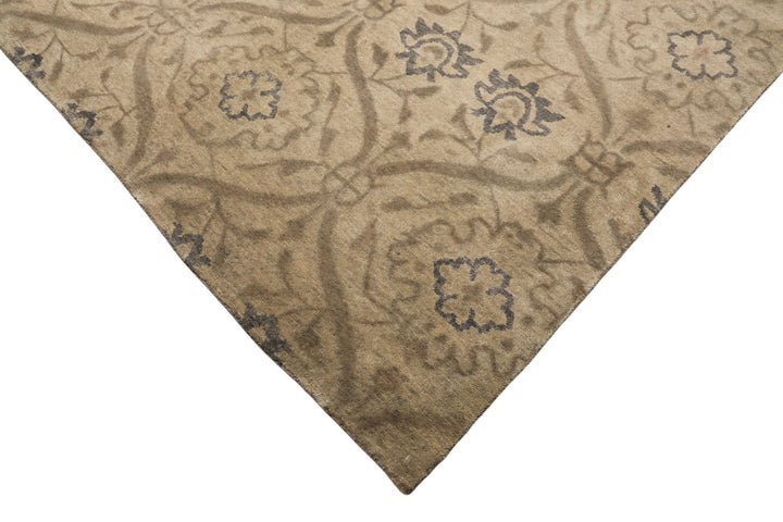 9x12 Gray, Taupe, Slate Color Hand Knotted Tibetan Wool Transitional Oriental Rug