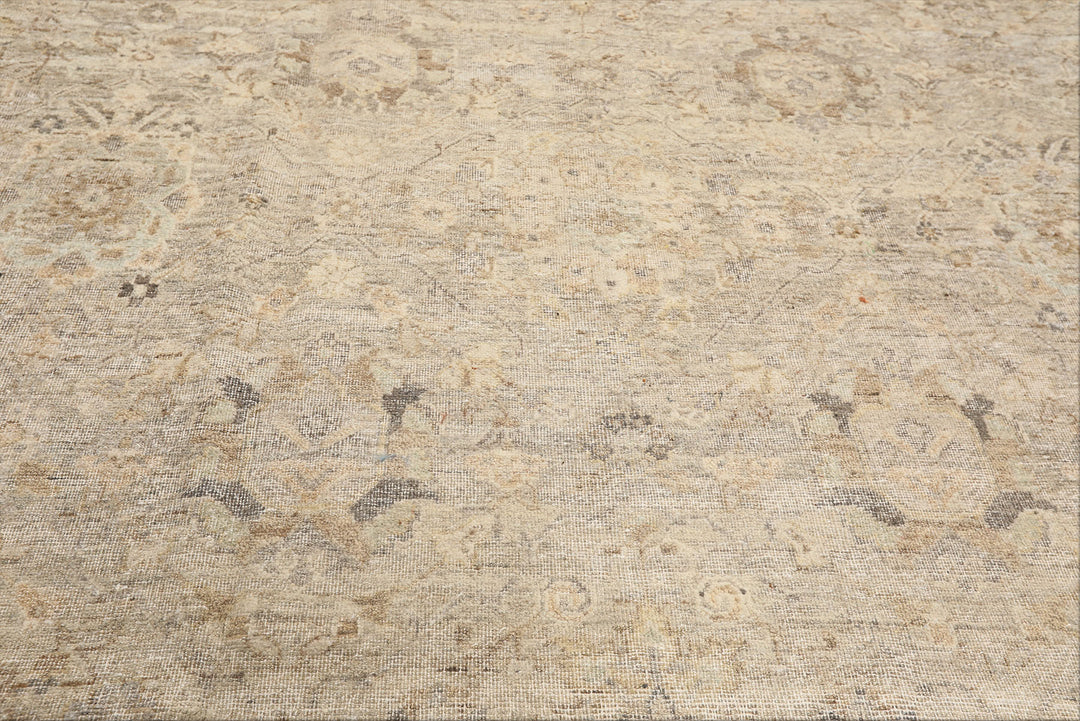 8x10 Beige, Gray, Taupe Color Hand Knotted  Wool Transitional Oriental Rug