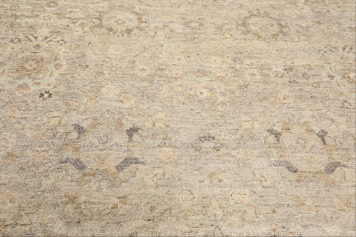 8x10 Beige, Gray, Taupe Color Hand Knotted  Wool Transitional Oriental Rug
