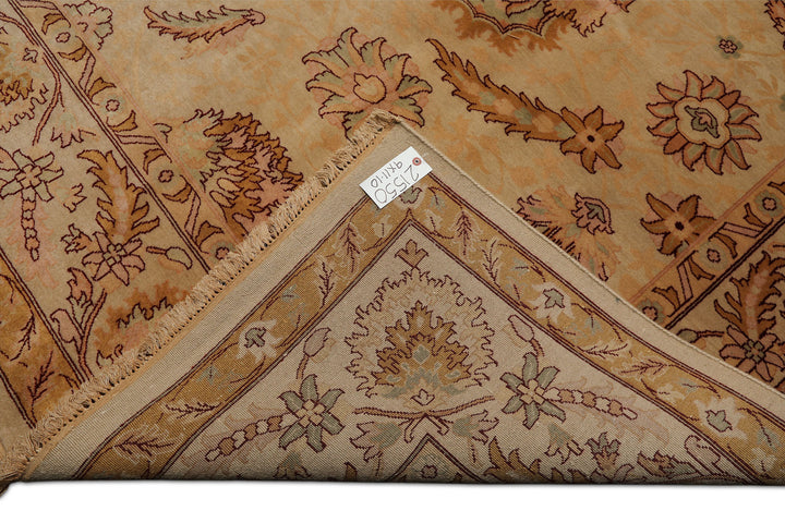 9x12 Beige, Celadon, Blush Color Hand Knotted Oushak New Zealand Wool Traditional Oriental Rug