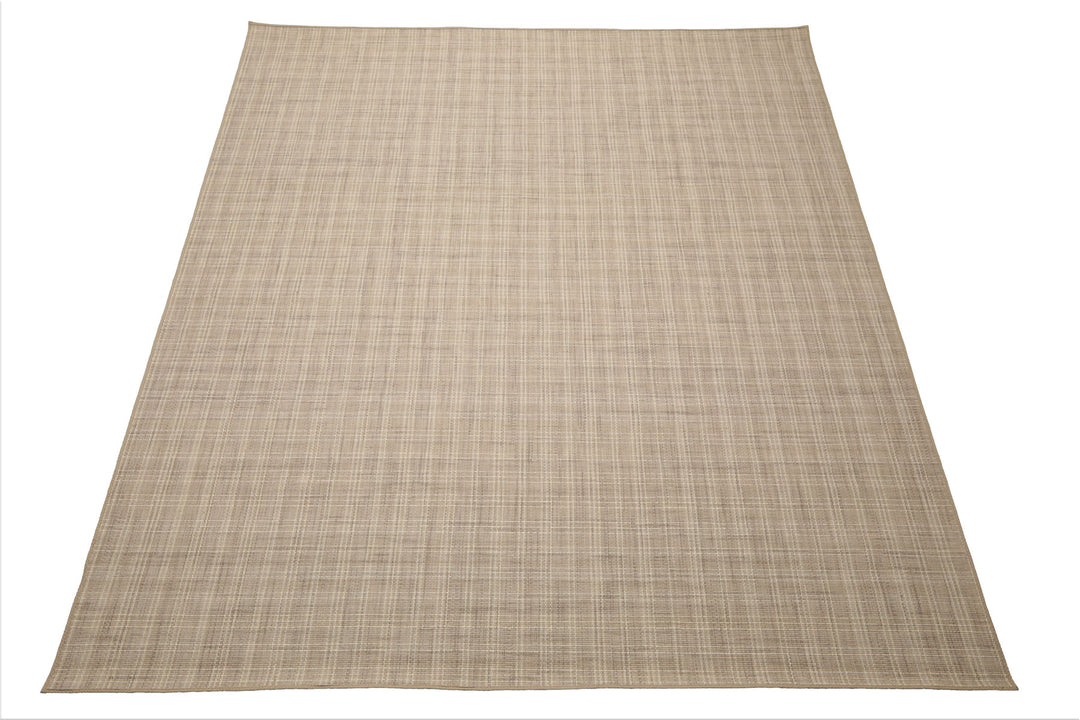 Multi Size Beige Ivory Taupe Color Hand Loomed Flatweave Wool Modern Oriental Rug