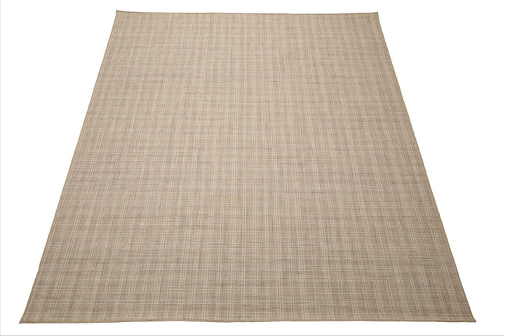 Multi Size Beige Ivory Taupe Color Hand Loomed Flatweave Wool Modern Oriental Rug